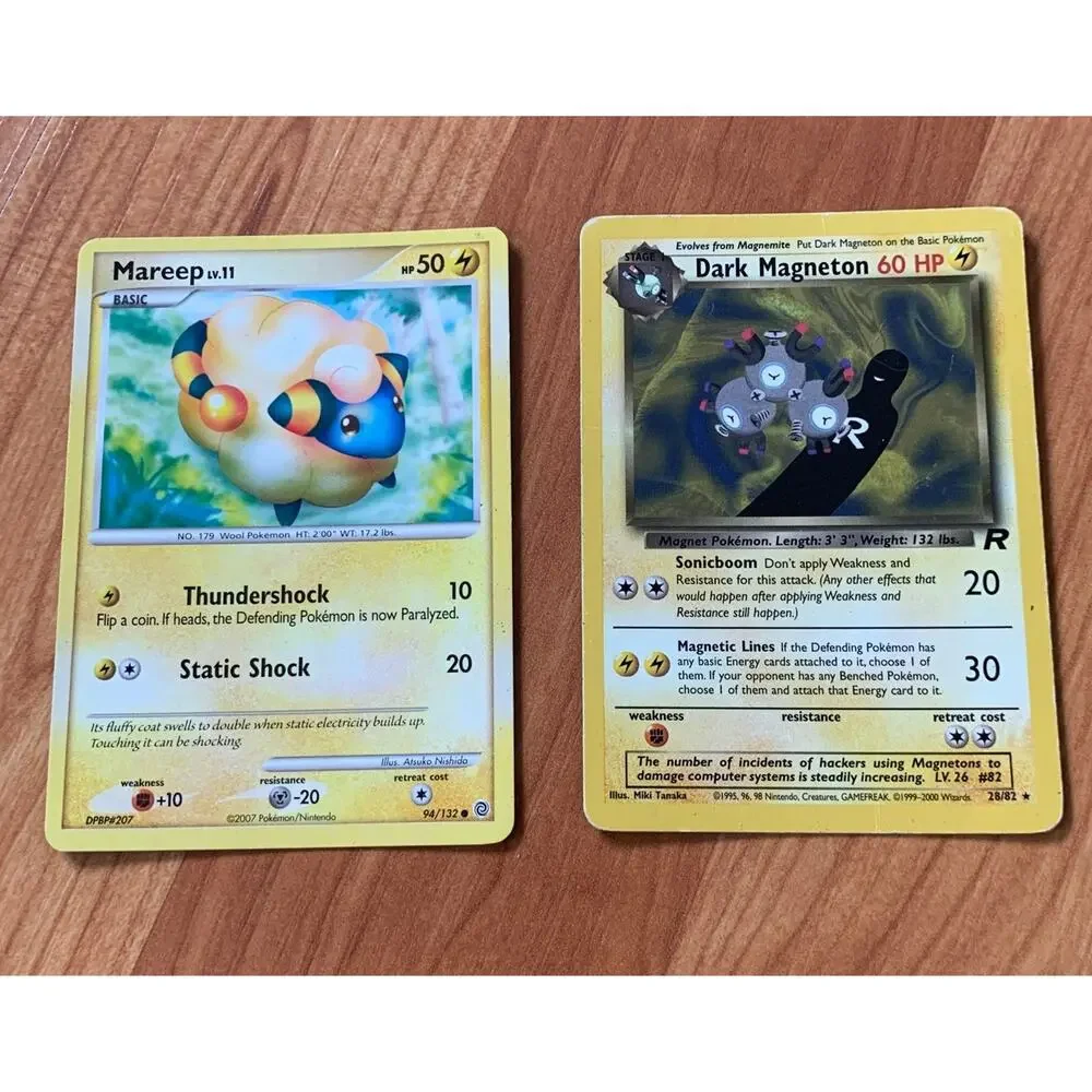 Mareep and Dark Magneton‎ Pokemon Carda